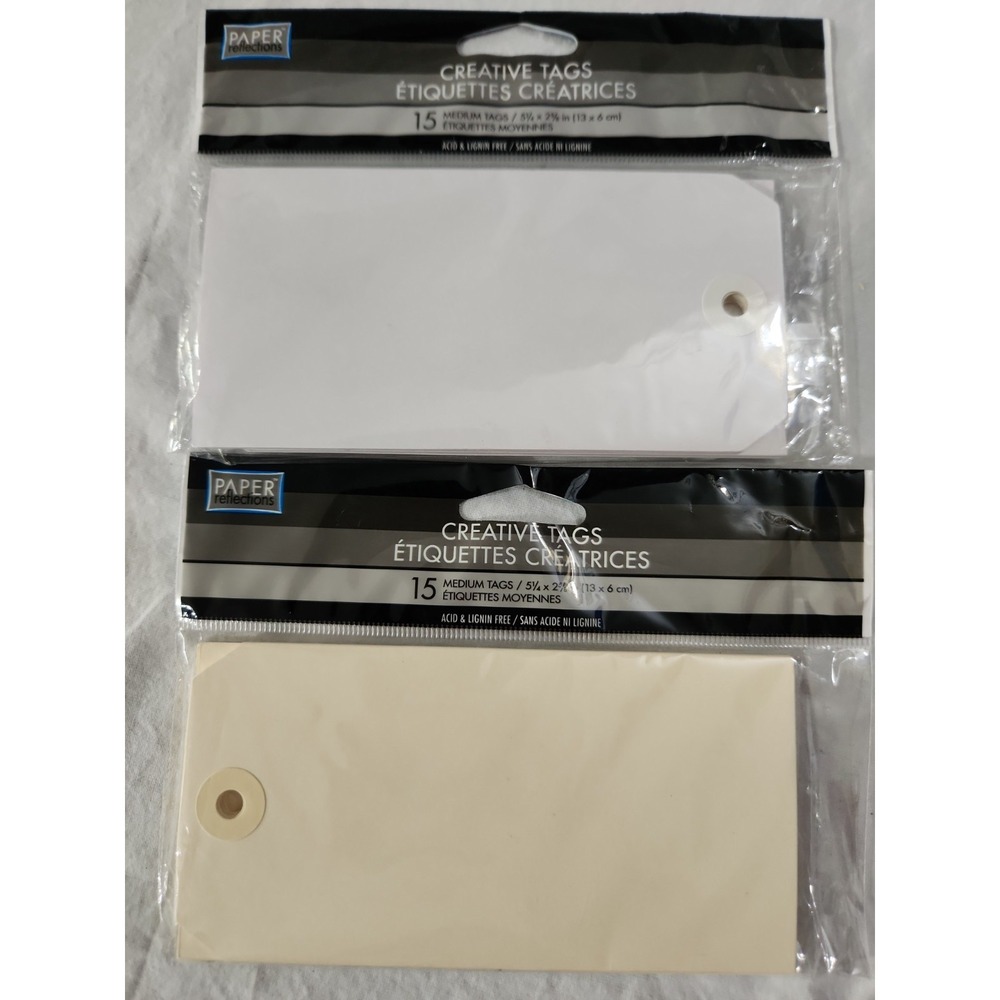 Paper Craft Paper Reflections Creative Tags 13x6cm 30 Pieces